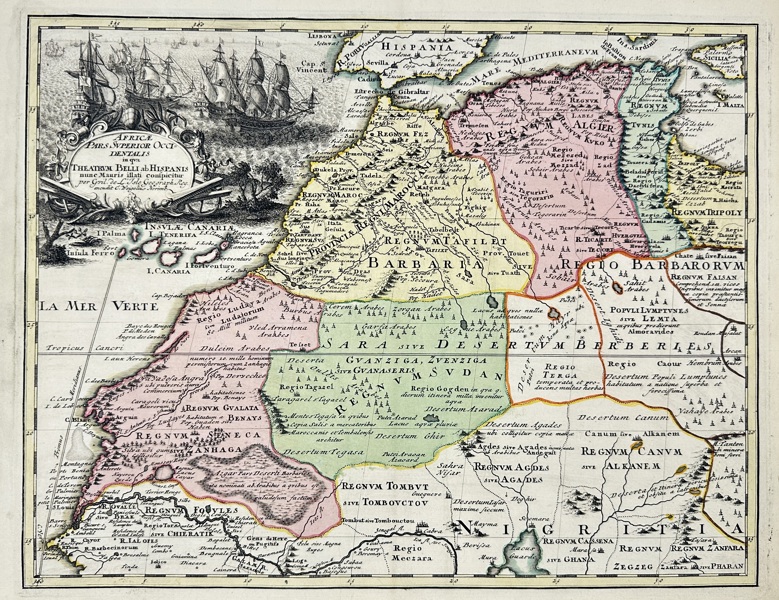 Christoph Weigel (1654–1725) – Map of Africae Pars Superior Occidentalis / Upper Western Part of Africa – Hand-Coloured Copper Engraving (c.1720)
