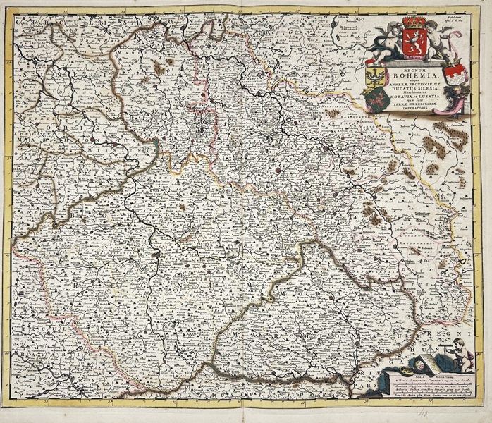 Frederik de Wit (1630–1706) – Map of the Regnum Bohemia Eique Annexae Provinciae / Kingdom of Bohemia and Its Associated Provinces – Hand-Coloured Copper Engraving (c.1680)