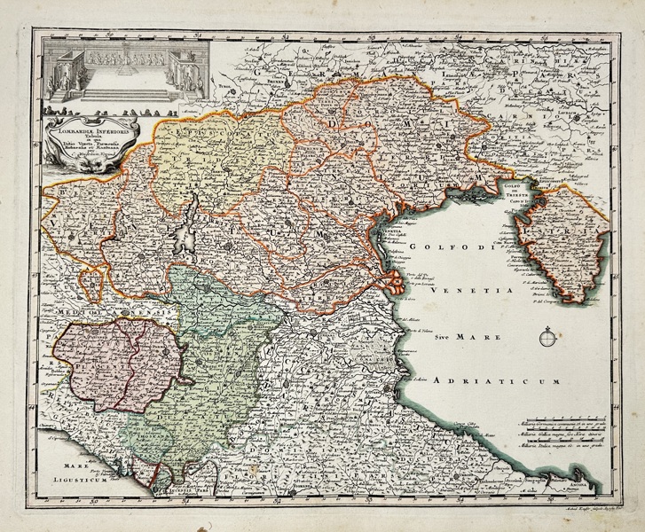 Christoph Weigel (1654–1725) – Map of the Republic of Venice and Lower Lombardy / Lombardia Inferior et Status Venetus (c.1720)