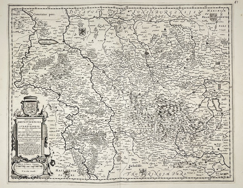 Johannes Janssonius (1588–1664) – Map of the Duchy of Brunswick-Lüneburg / Ducatus Brvnsvicensis et Lvnaburgensis – (c.1640)