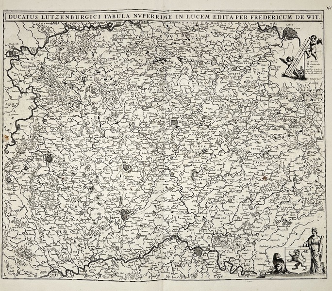 Frederik de Wit (1630–1706) – Map of the Duchy of Luxembourg / Ducatus Lutzenburgici Tabula – (c.1680)
