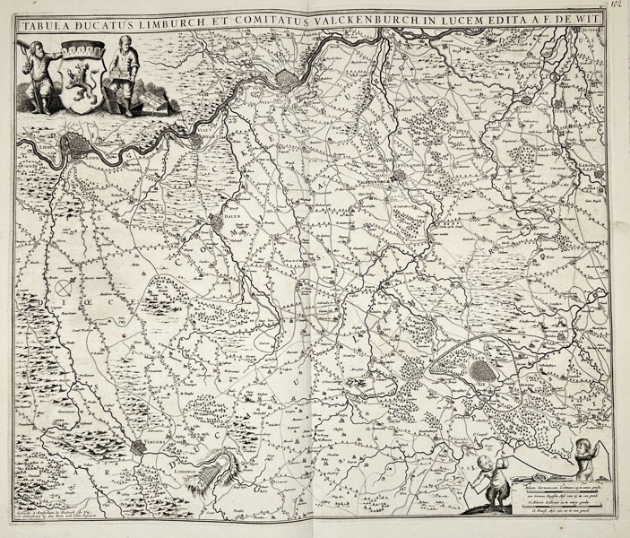 Frederik de Wit (1630–1706) – Map of the Duchy of Limburg and County of Valkenburg / Tabula Ducatus Limburch et Comitatus Valckenburgh – (c.1680)