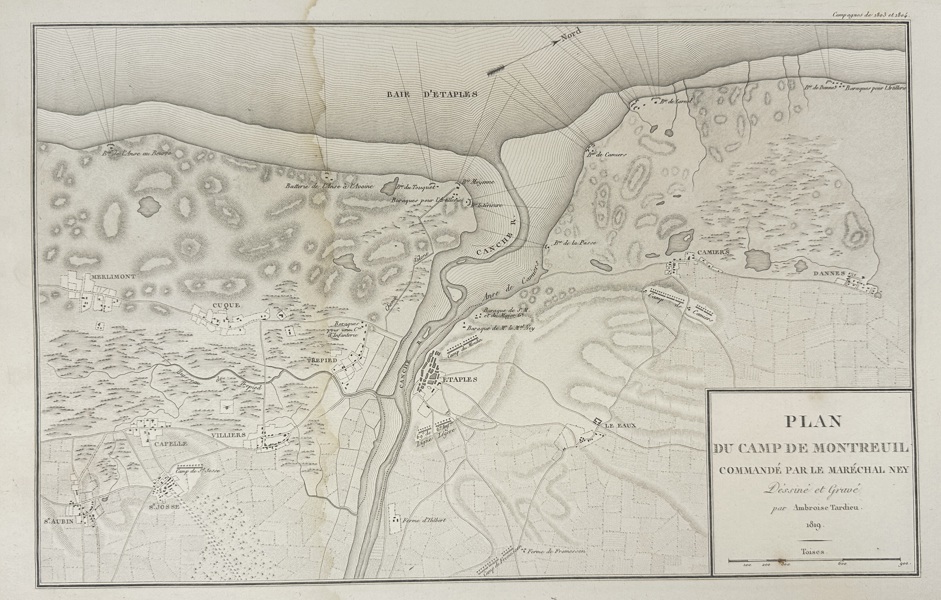 Ambroise Tardieu – Map of the Montreuil Military Camp / Plan du Camp de Montreuil – Engraving (1819)