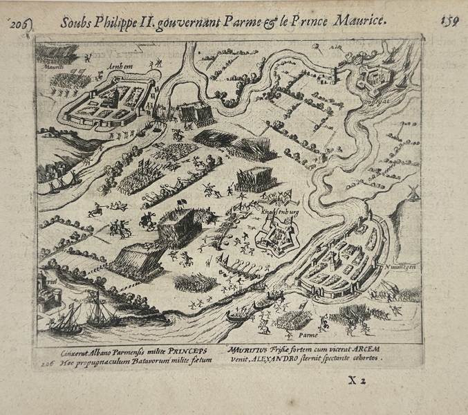 Willem Baudartius (1565–1640) – Siege of Parma by Maurice of Nassau – Engraving (1616)
