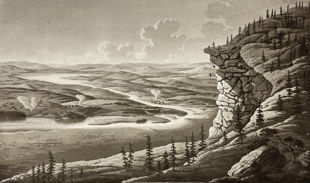 Anders Fredrik Skjöldebrand (1749–1834) – Northern-Eastern View from Mount Avasaksa – Aquatint Engraving (1801)