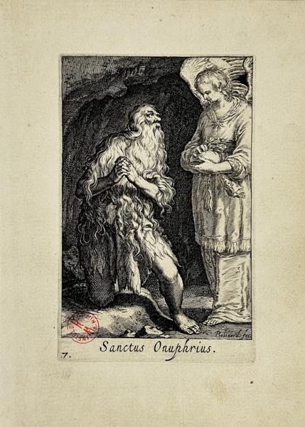Cornelis Bloemaert II (1603–1692) – Sanctus Onuphrius – Engraving – 17th Century