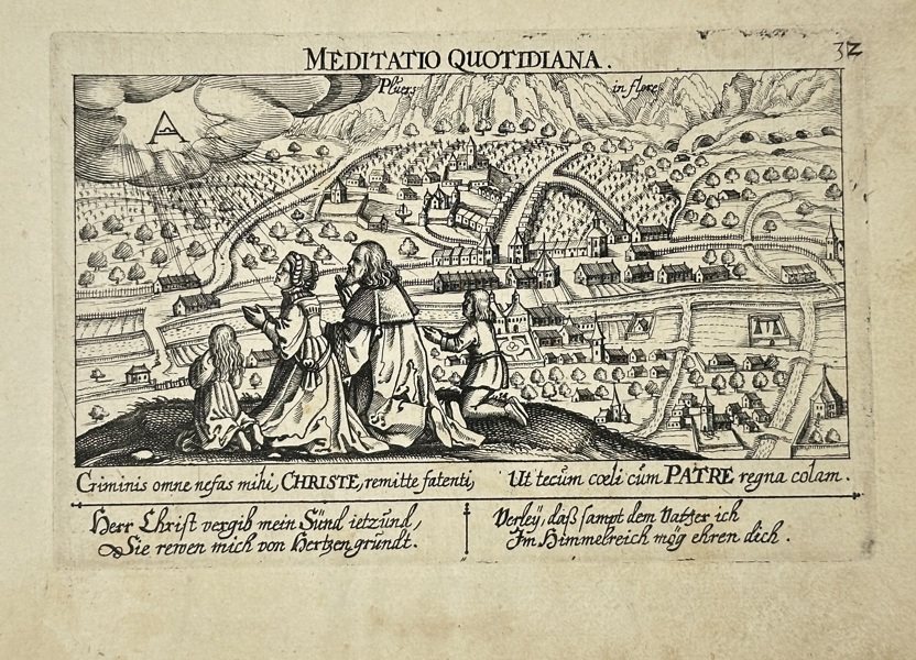 Daniel Meisner (1585–1625) – Meditatio Quotidiana – Emblematic Religious Engraving – c.1625