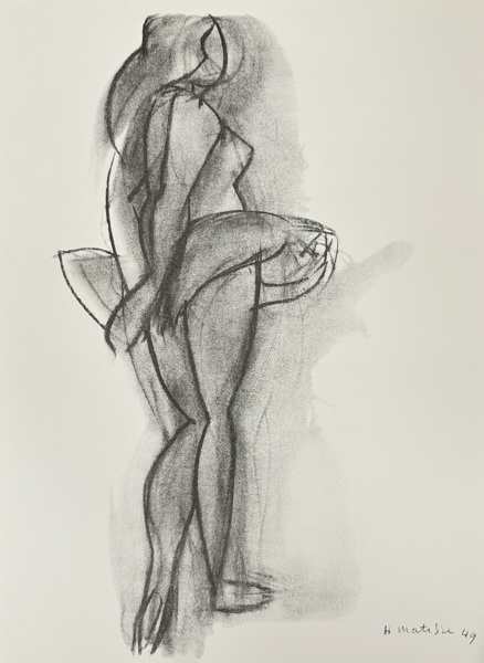 Henri Matisse (1869–1954) – Study of a Dancer – Charcoal Drawing (1949)