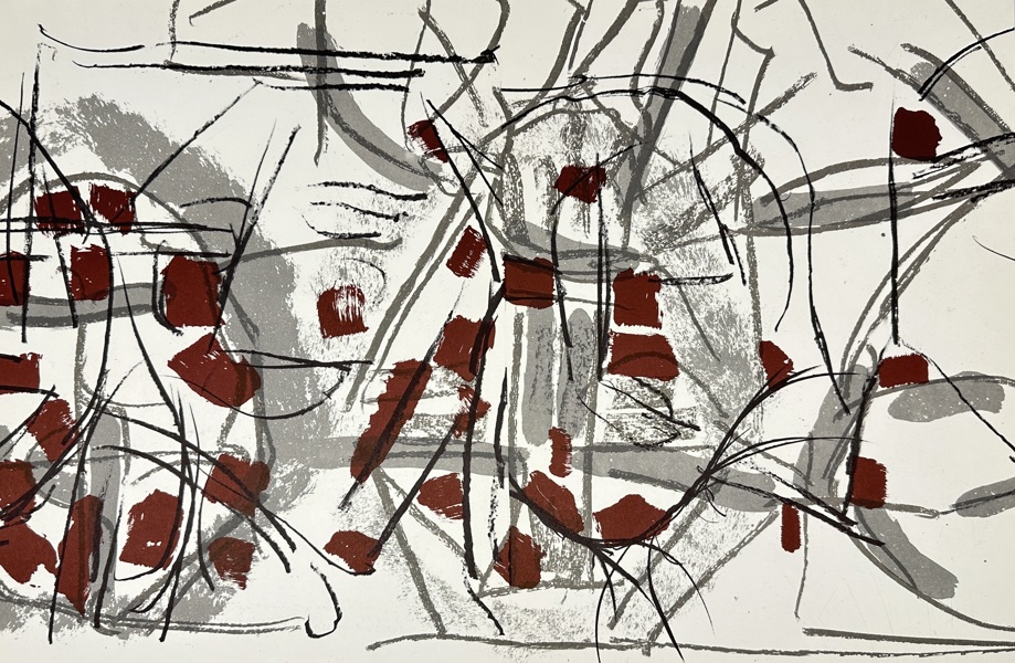 Jean-Paul Riopelle (1923–2002) – Untitled Abstract Composition – Original Lithograph in Color (1974)