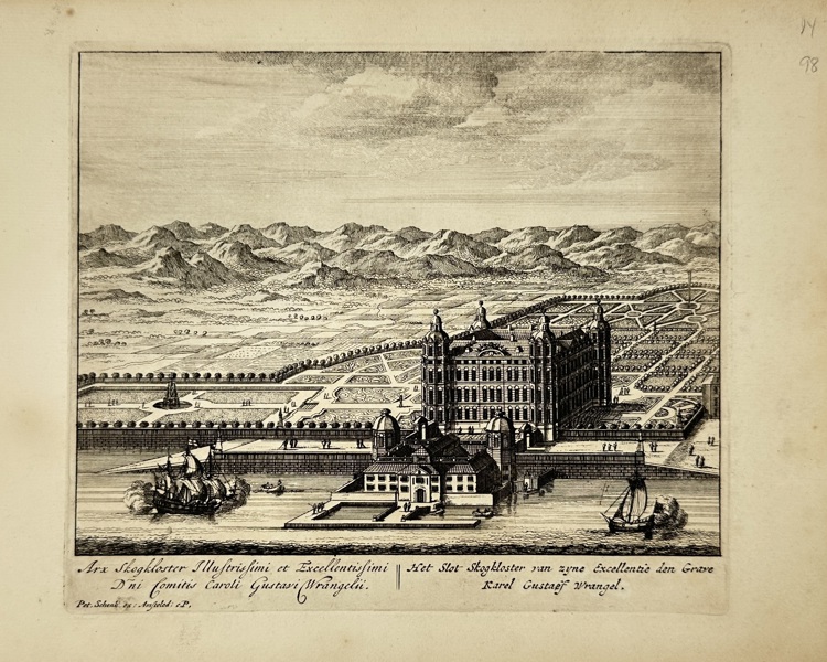 Johann Stridbeck (1665–1714) – Wrangel Palace in Stockholm – Copperplate Engraving (c.1700)