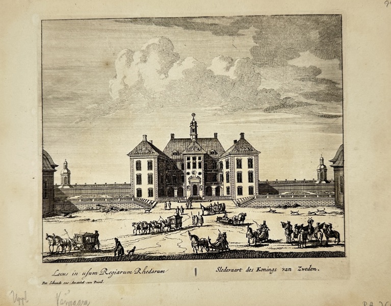 Johann Stridbeck (1665–1714) – View of the Steward of the King of Sweden’s Residence – Copperplate Engraving (c.1700)