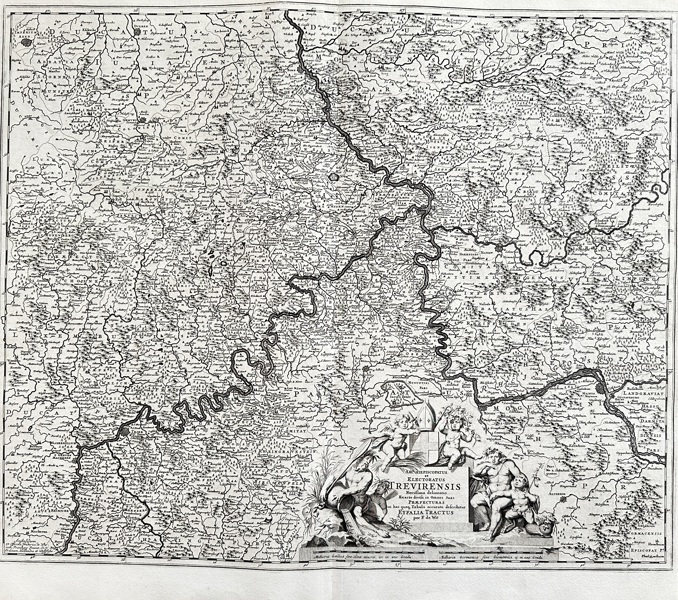 Ferdinand de Wit (active 18th century) – Large Map of the Archbishopric and Electorate of Trier – Copperplate Engraving (c. 18th century)