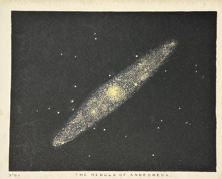 Charles Blunt (1803–1878) – The Nebula of Andromeda N81 – Hand-Coloured Aquatint Engraving (19th century)