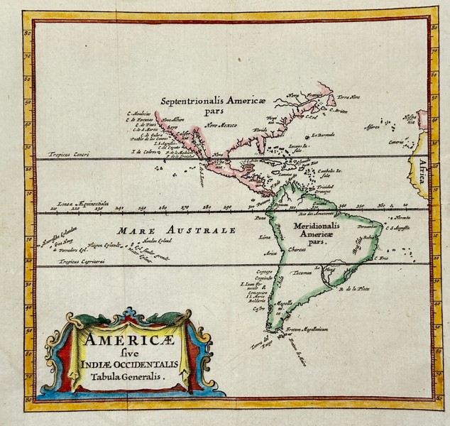 Petrus Schenk (1660–1718) – Map of North and South America - Engraving (Early 18th Century)