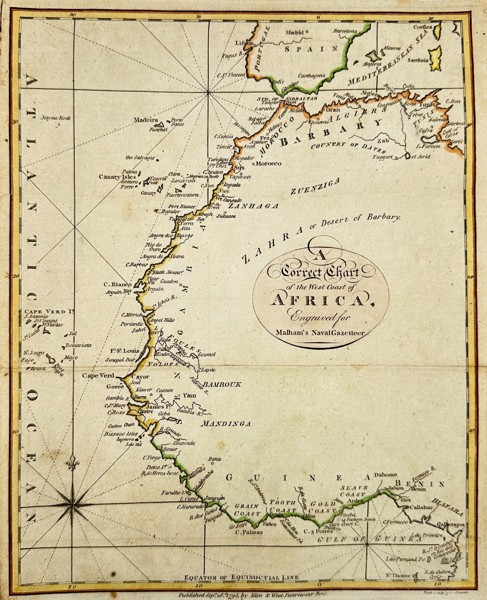 John Allen – Map of the West Coast of Africa / A Correct Chart of the West Coast (1795)