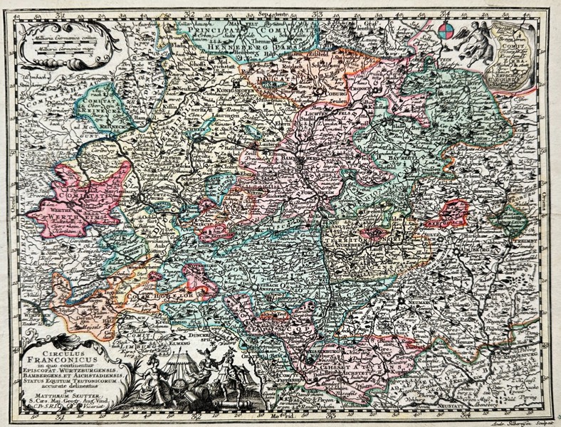 Matthäus Seutter – Map of Franconia / Circulus Franconicus (c.1740)