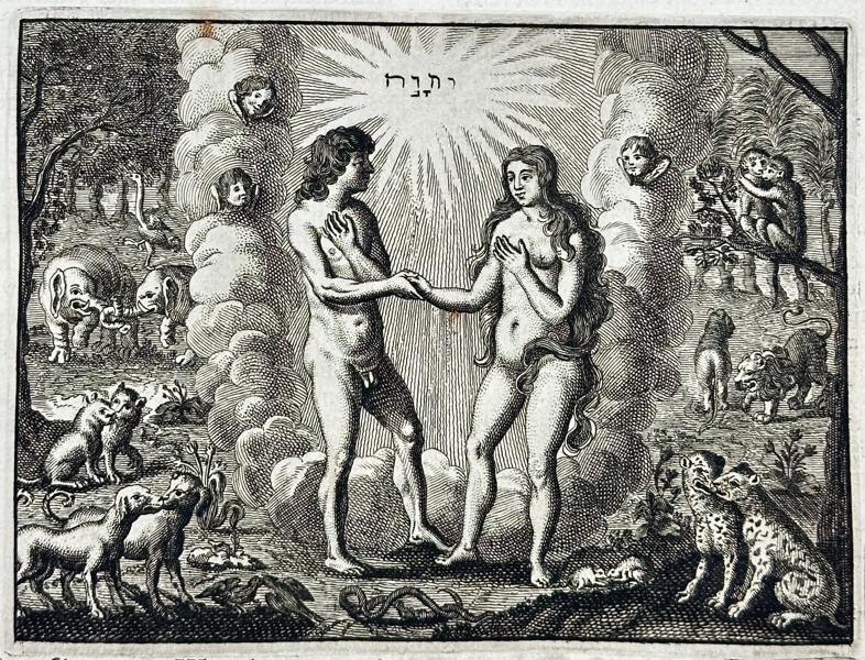 Jacob Cats (1577–1660) & Adriaen Pietersz. van de Venne – Gront-Houwelick: Adam en Eva – Engraving (1655)