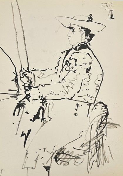 Pablo Picasso (1881–1973) – Bull in Motion – Ink Lithograph from Toros y Toreros