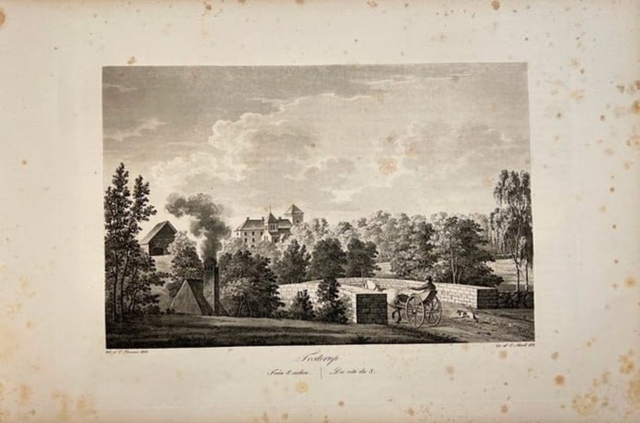 Ulrik Thersner (1779–1828) – View of Ramsberg Bruk in Sweden – Engraving