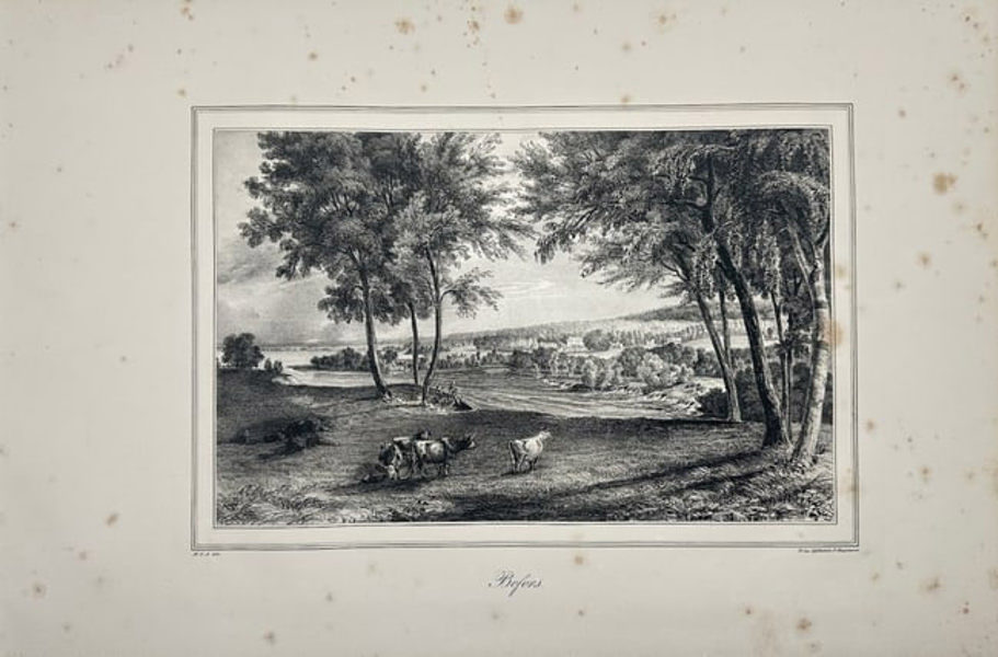 Ulrik Thersner (1779–1828) – View of Karlskoga in Sweden – Engraving