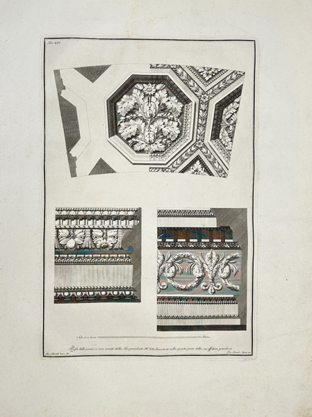 Giocondo Albertolli (1742–1839), Giacomo Mercoli – Profiles of Cornices with Ornament – Engravings – Late 18th Century