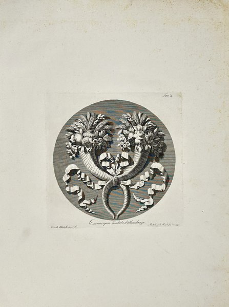 Giocondo Albertolli (1742–1839) – Large Engraving – Symbol of Abundance – 1778–1782