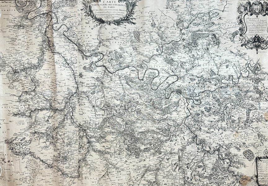 Alexis-Hubert Jaillot (c. 1632–1712) – Rare Wall Map of Paris – Engraved Map – Late 17th Century