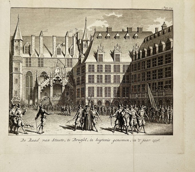Simon Fokke – Council of State Arrested on 4 September 1576 in Brussels – Engraving