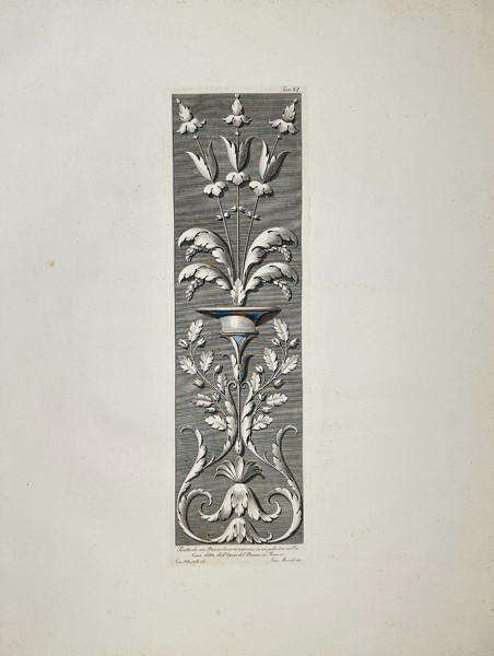 Giocondo Albertolli (1742–1839) – Ornamental Floral Design – Large Engraving – c. 1780s