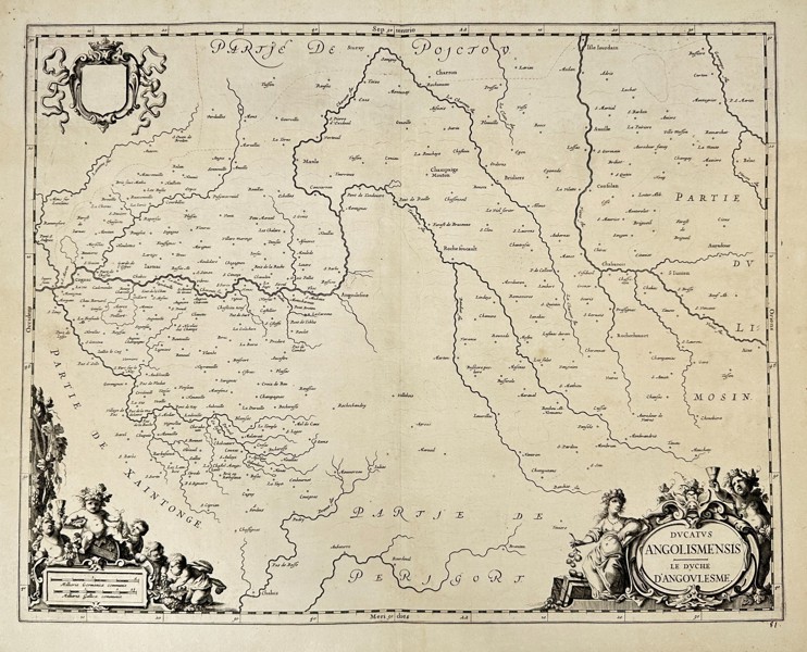 Melchior Tavernier – Map of Angouleme – Engraving (17th Century)