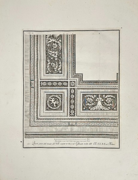 Giocondo Albertolli (1742–1839) – Ornamental Ceiling Design - Copper Engraving - (1778–82)