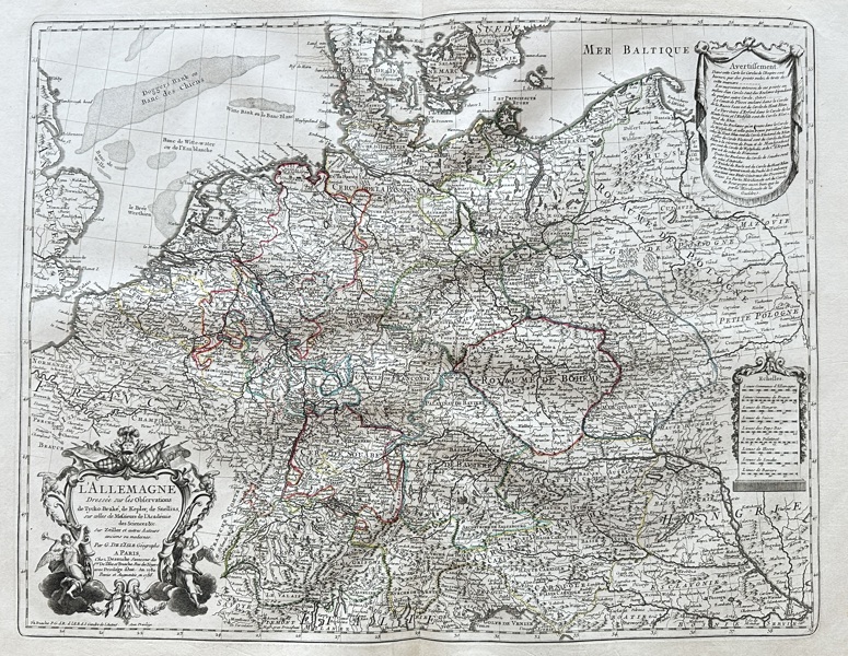 Guillaume Delisle (1675–1726) – Map of the Holy Roman Empire – Hand-Coloured Engraved Map (c.1780)
