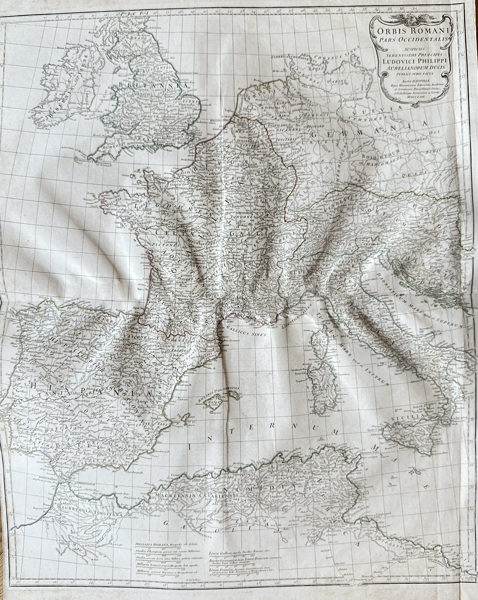 Jean-Baptiste Bourguignon d’Anville (1697–1782) – Map of the Western Roman Empire – Hand-Coloured Engraved Map (c.1760)
