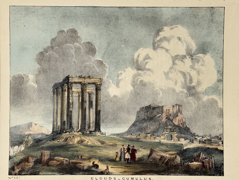 Charles Blunt (1803–1878)  – Cumulus Clouds – Hand-Coloured Lithograph (1845)