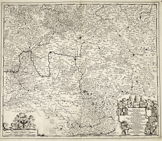 Frederik de Wit – Map of Franconia / Circulus Franconicus – Engraving (c.1680)