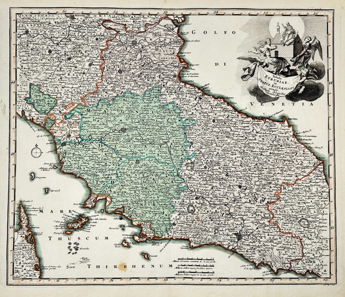 Christoph Weigel (1654–1725) – Map of the Papal States (c.1720)
