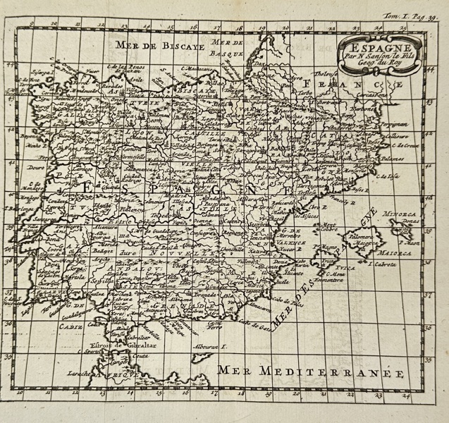 Henri Abraham Chatelain (1684–1743) – Map of Spain / Espagne – Engraving (1743)