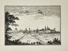 Sébastien de Pontault de Beaulieu (1612–1674) – Bergue Saint-Vinox, Panoramic View of the City and Marshes – Copperplate Engraving (18th Century)