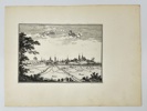Sébastien de Pontault de Beaulieu (1612–1674) – Bergue Saint-Vinox, Panoramic View of the City and Marshes – Copperplate Engraving (18th Century)