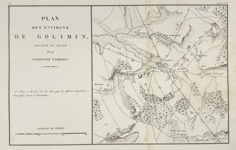 Ambroise Tardieu – Map of the Environs of Golimin – Engraved Map on Laid Paper (Early 19th Century)
