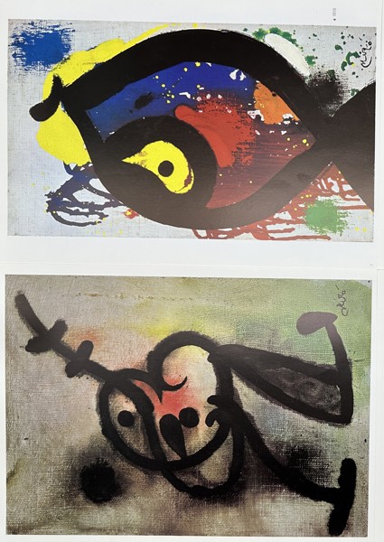 Set of 2 Modern Lithographs/Serigraph - Composition for 'Derriere Le Miroir' - Joan Miro, 1978