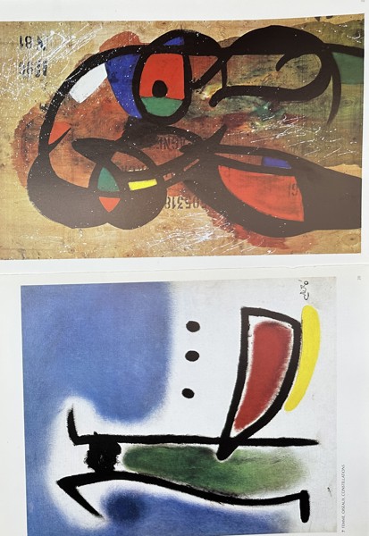 Set of 2 Modern Lithographs - Composition for 'Derriere Le Miroir' - Joan Miro, 1979