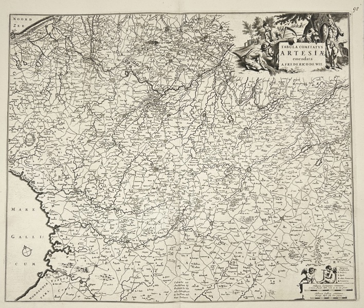 Frederik de Wit – Map of the County of Artois (Tabula Comitatus Artesiae) – Copperplate Engraving – c.1690