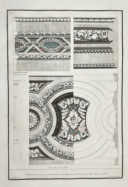 Giocondo Albertolli, Giacomo Mercoli - Large Architectural Engraving
