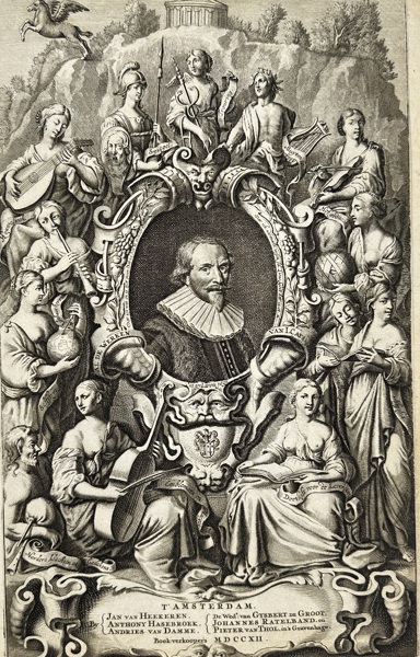 Cornelis van Dalen II (1638–1664) after Joachim von Sandrart – Frontispiece Portrait of Jacob Cats – Copperplate Engraving – 1712
