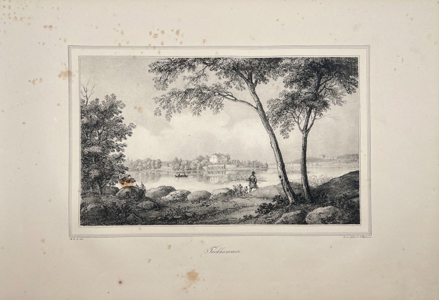 Ulrik Thersner – Antique Engraving – Tackhammar, Nyköping, Sweden – Engraving