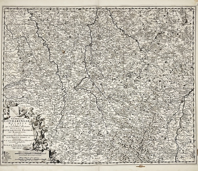 Nicolaes Visscher II (1649–1702) – Map of the Duchy of Lorraine – Copperplate Engraving – c. 1690