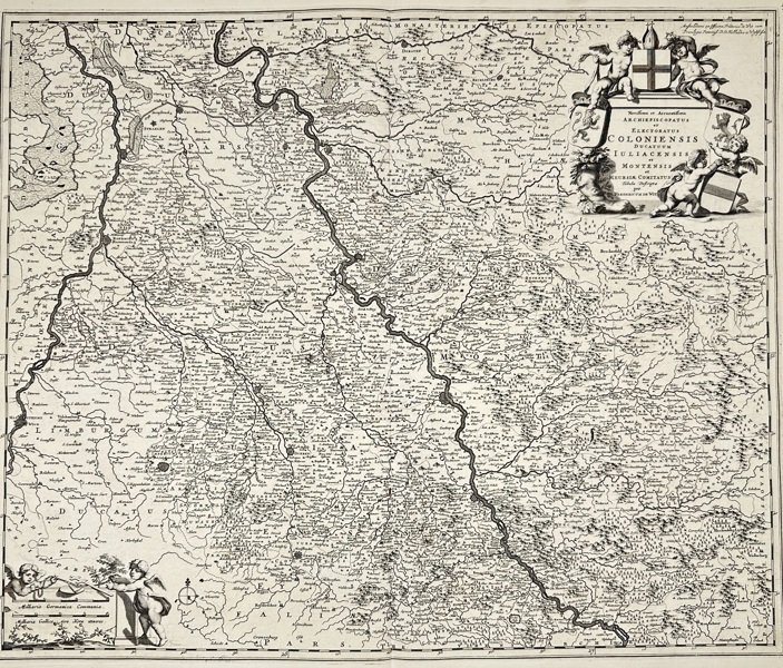 Frederick de Wit (1629–1706) – Map of the Electorate of Cologne – Copperplate Engraving – c. 1680