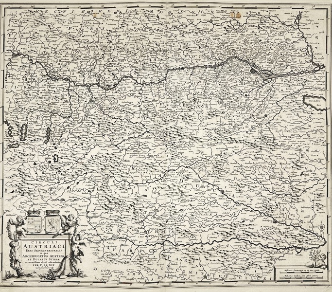 Frederick de Wit (1629–1706) – Map of Northern Austria and Styria – Copperplate Engraving – c. 1680
