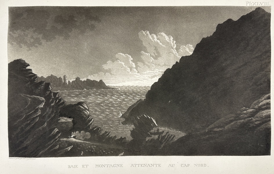 Anders Fredrik Skjöldebrand (1757–1834) – Bay and Mountain near the North Cape – Aquatint – 1801